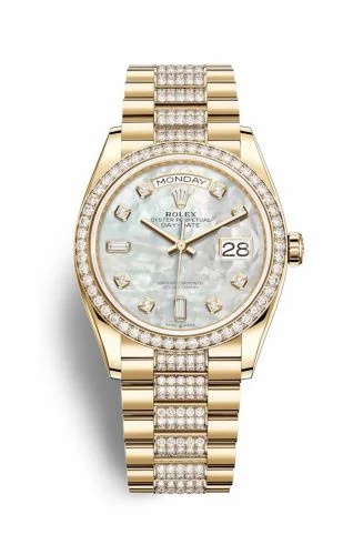 Rolex Day-Date 36 Yellow Gold / Diamond / MOP-Diamond / President-Diamond 128348RBR-0019 (M128348RBR-0019)